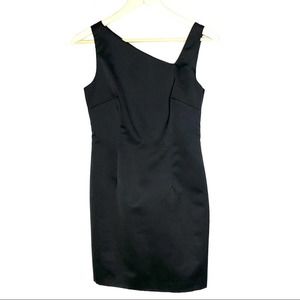 Laundry by Shelli Segal black satin knee length formal  Cocktail dress size 4